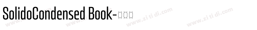 SolidoCondensed Book字体转换 SolidoCondensed Book字体转换